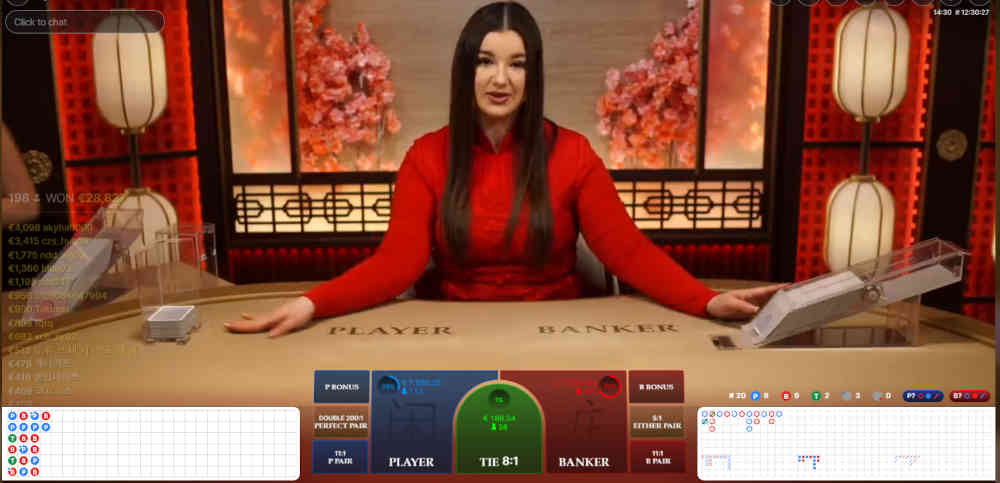 Live dealer baccarat at US casinos